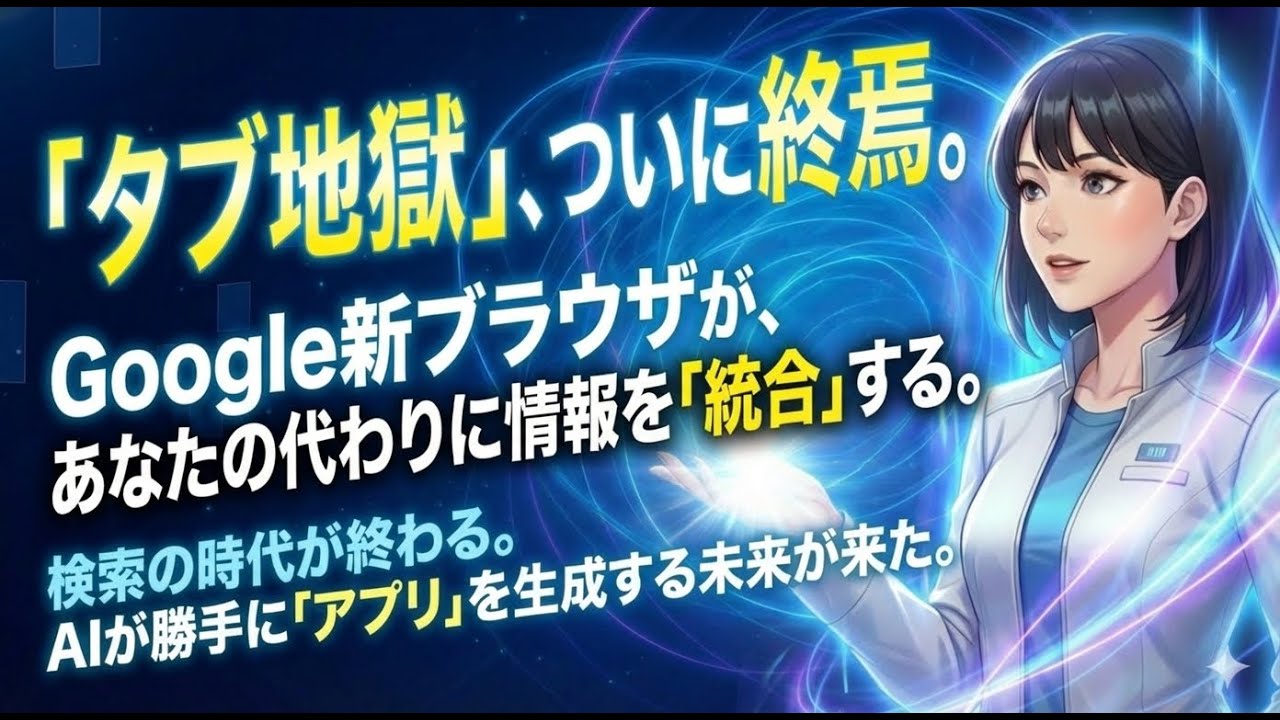 【速報】Google最終兵器「Disco」登場！Gemini 3・GenTabs・検索消滅の未来を徹底解説【ロカのITニュース】