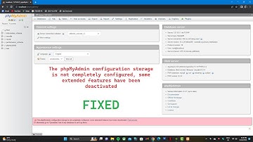 The phpMyAdmin Configuration Storage is Not Completely Configured