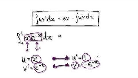 Video 1896 - integration by parts definite integral
