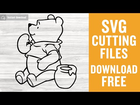 Bear Winnie Cartoon Svg Free Cut Files for Silhouette Instant Download