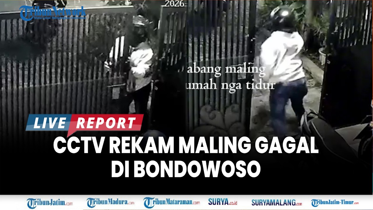 🔴GAGAL CURI MOTOR, KOMPLOTAN MALING TEREKAM CCTV Saat Sahur di Bondowoso