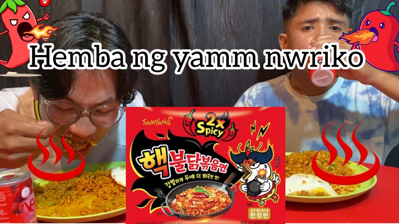 Spicy noodles eating challenge 😀||