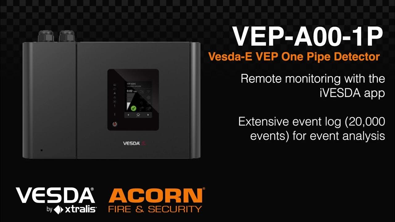 Vesda e vep a00 1p single pipe aspiration smoke detector with leds