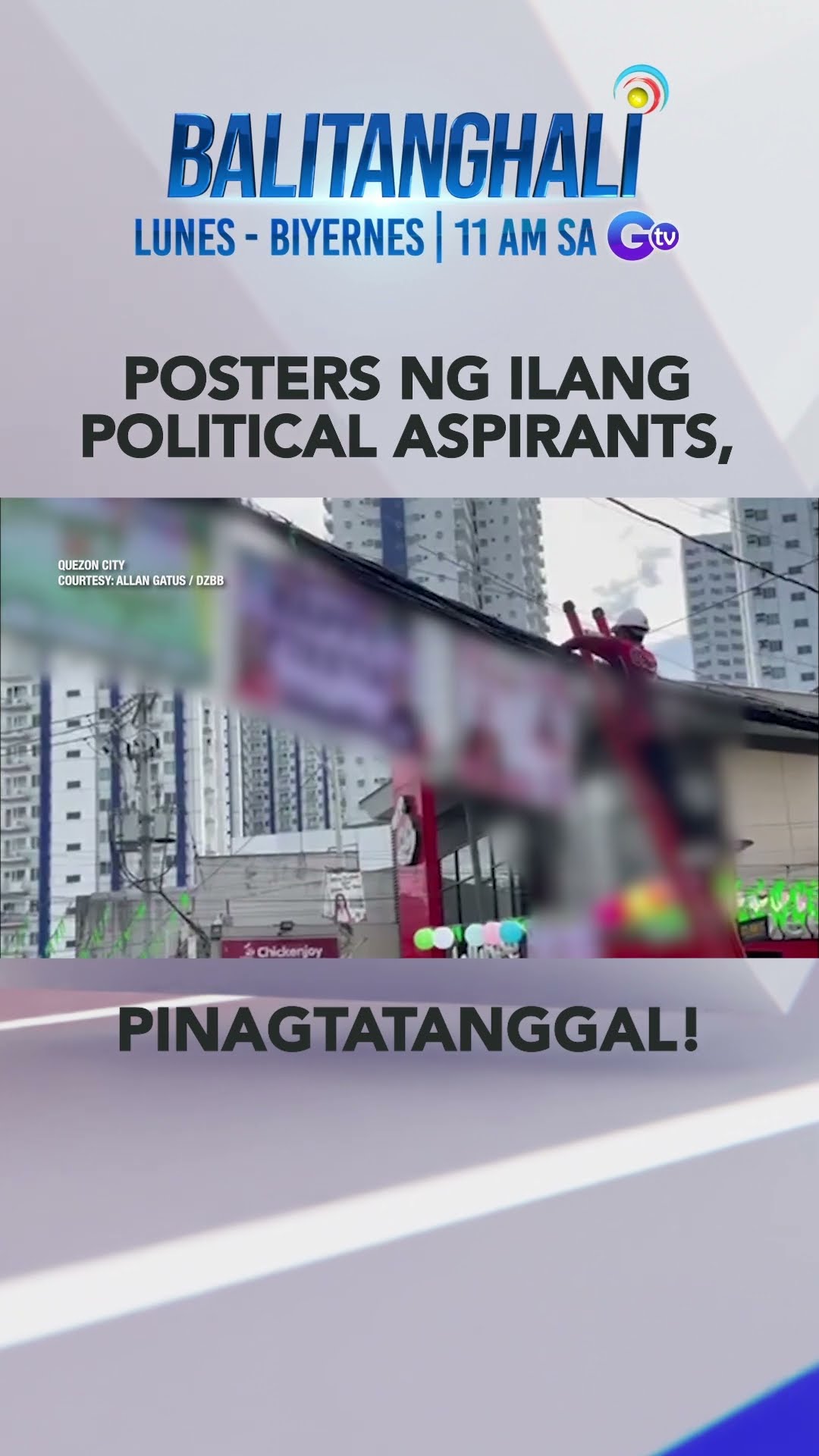 Posters ng ilang political aspirants, pinagtatanggal #shorts | Balitanghali