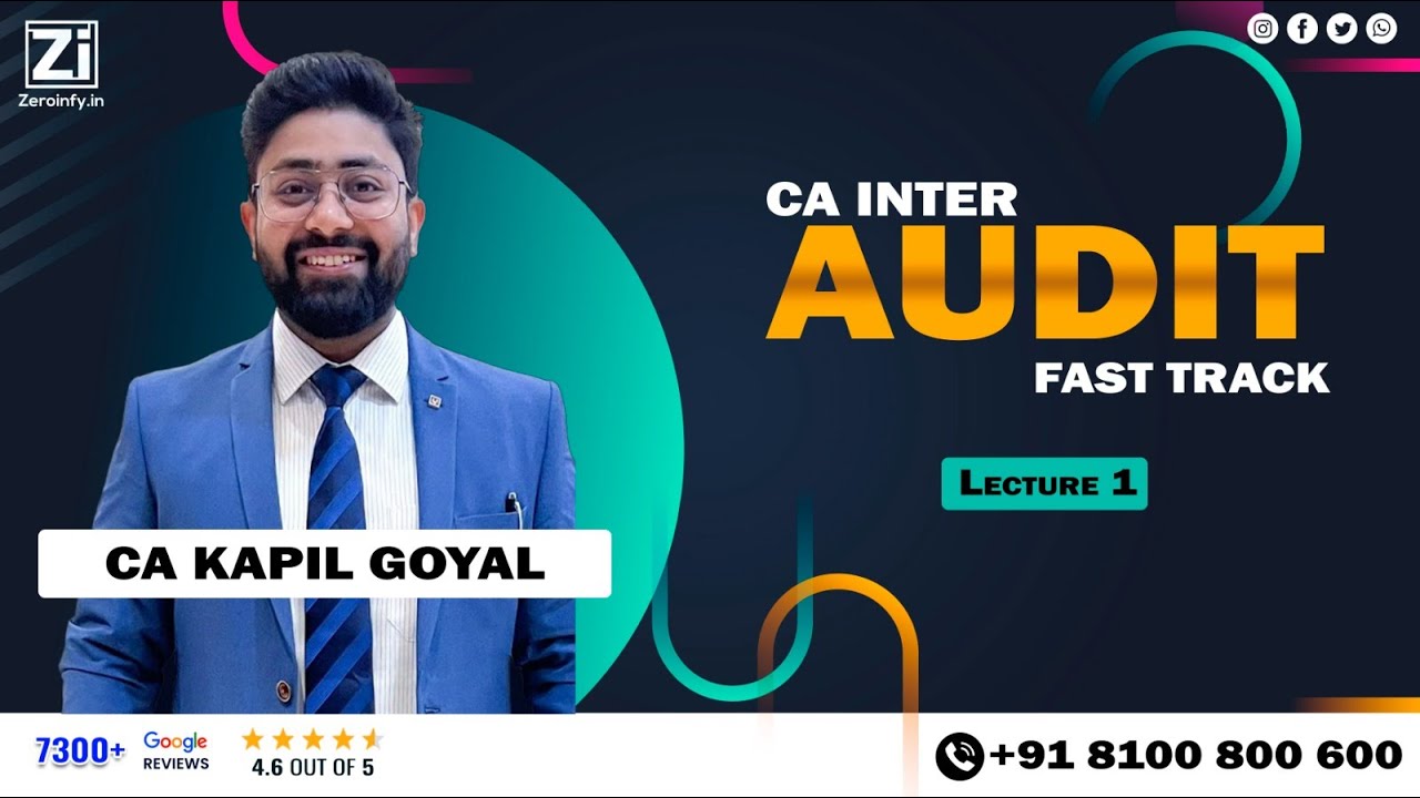 LEC 1 | CA INTER AUDIT FAST TRACK | CA KAPIL GOYAL - YouTube