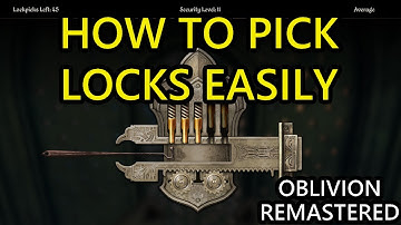 Oblivion Remastered How to Lockpick Easily. Lockpicking Guide Lockpicking Explained Elder Scrolls IV