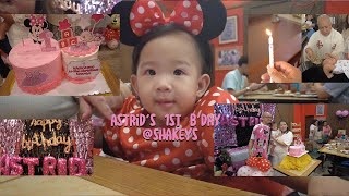 Happy 1st Birt ay Astrid and Christening at Shakey s Pizza