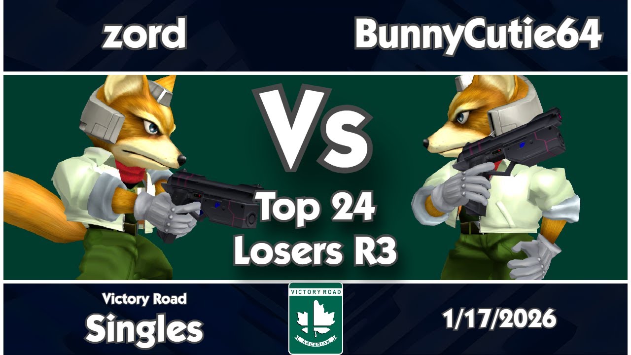 Victory Road - zord (Fox) vs BunnyCutie64 (Fox) Melee Singles Top 24 (Losers R3)