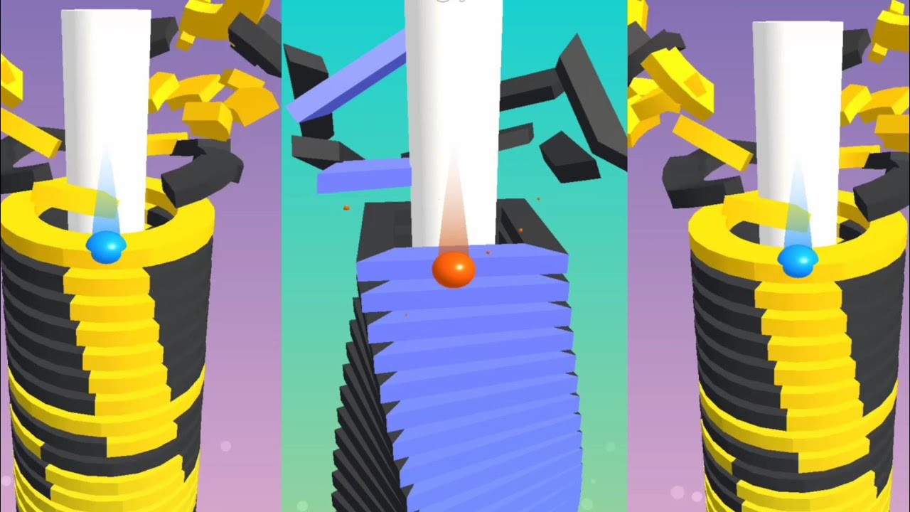 Stack Ball-Blast through platforms!🏀⚽⚾ Gameplay Levels14-15.👆👍💜💜💜✔