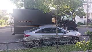 United Parcel Service UPS 2013 Freightliner MT-45G Step Van Engine Start Wait Takeoff