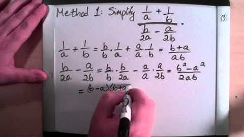 Pt 8: Addition & Subtraction of Fractions: ex 2 Complex Fra