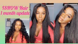 1 Month Update : ISHOW hair| Loose Deep Wave Virgin Remy Human Hair Lace Front Wigs