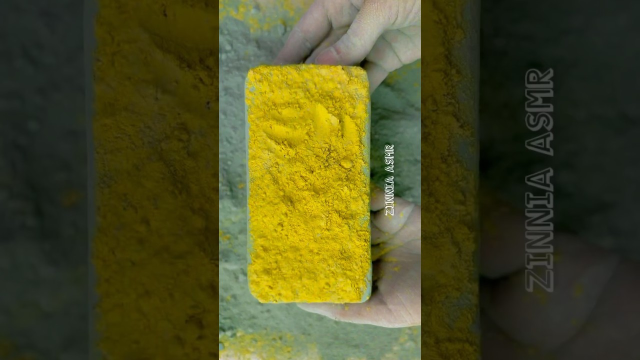 Reformed Gym Chalk Slab topped w/ Yellow Holi Powder 