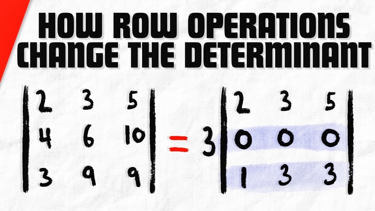 How row operations change the determinant linear algebra youtube