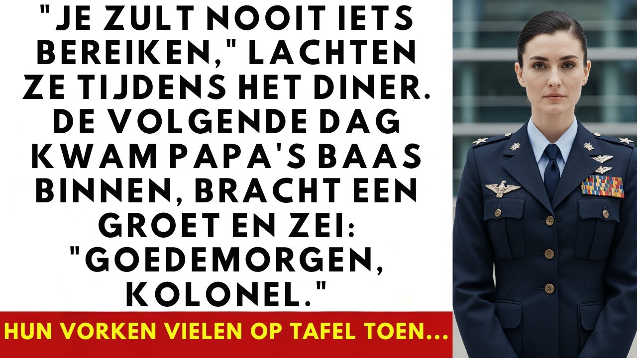Aan tafel noemden ze me niks—tot papa's baas me 