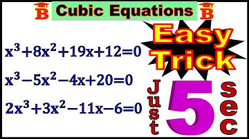 Solving Cubic Equations (Easy Trick)