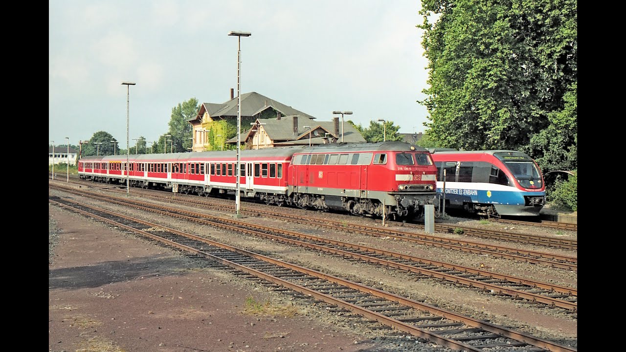 Die Baureihe 218 unterwegs im Raum Dorsten NRW 2005.