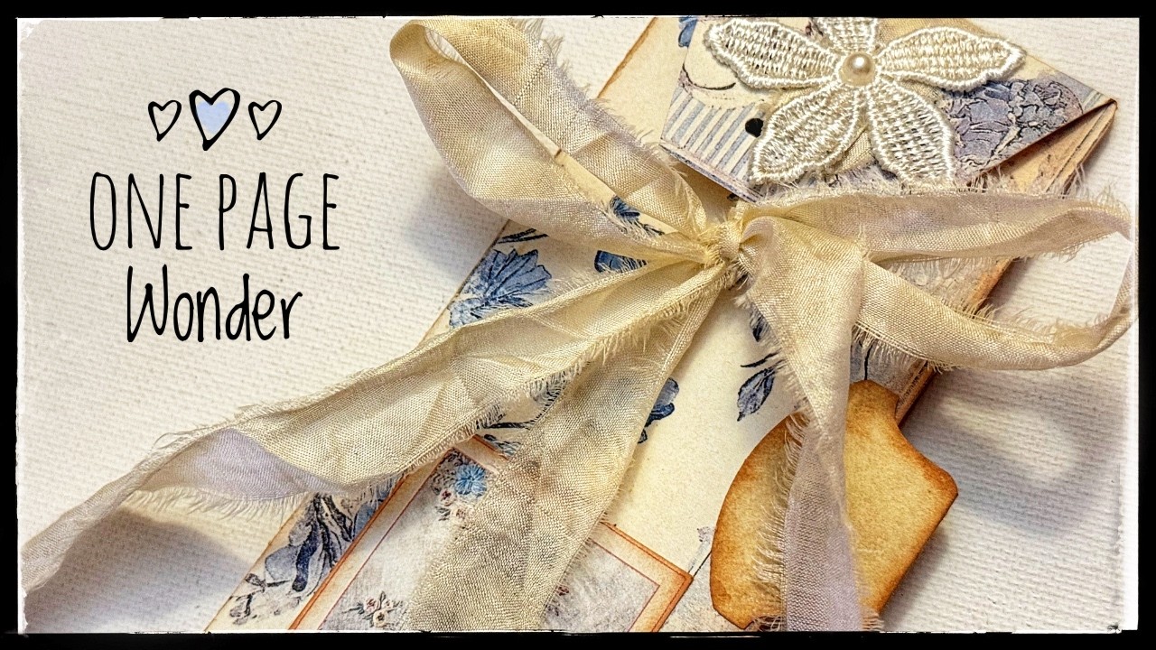 One Page Wonder Fold Out - Journal Ephemera - Happy Mail - Scrapbooking