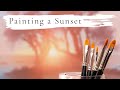 Hawaii Sunset Oil Painting Walkthrough