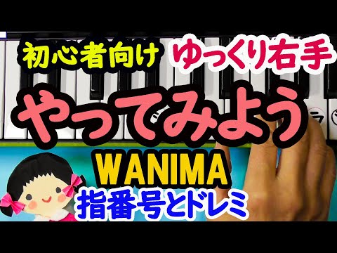 【やってみよう】WANIMA）au やってみよう篇CMソング初心者向け指番号とドレミ付き右手