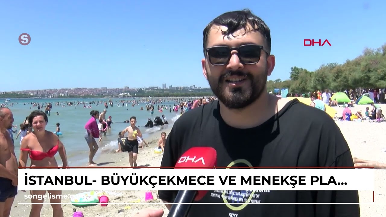 İstanbul- Büyükçekmece ve Menekşe Plajı'nda bayram yoğunluğu