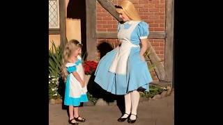 Alice Meets Her Look Alike At Epcot Center