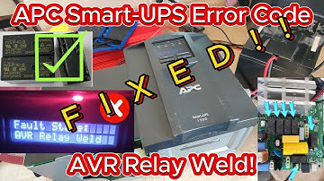 APC Smart UPS Error Code - AVR Relay Weld | Diagnostic & Repair | Permanent Resolution!