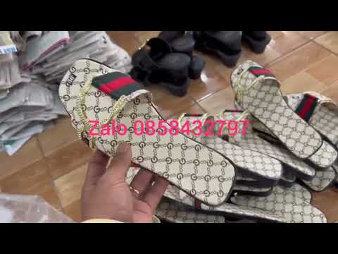 Video xưởng sản xuất giày dép giá rẻ sỉ . cơ sở giày dép lê... - youtube