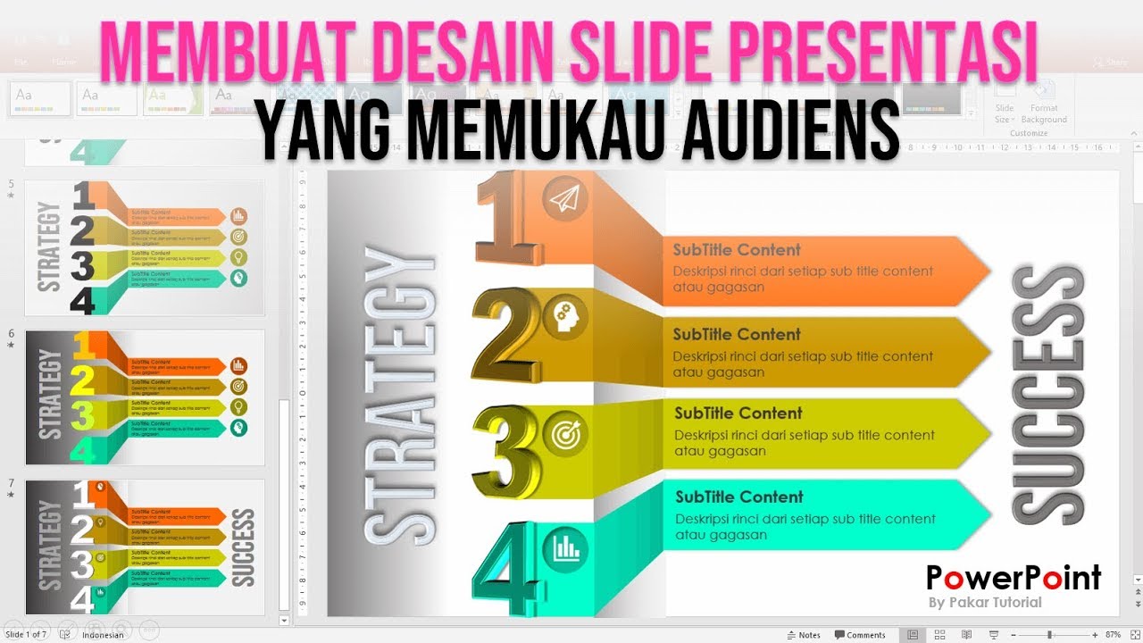 Cara Membuat Slide Presentasi PowerPoint  yang  Menarik  