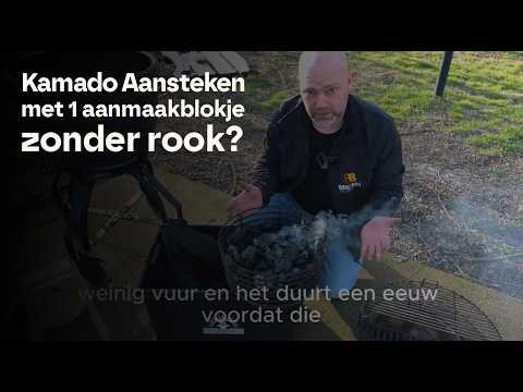 Kamado anzünden mit einem Anzündwürfel