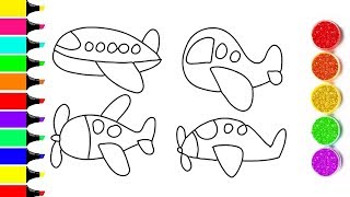 Drawing And Coloring 8 AIRPLANES For KIDS AIRPLANE Coloring s For KIDS KIDS Coloring Pages