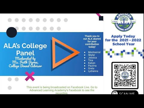 Advanced Learning Academy College Panel