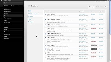 Drupal administration in ELMS