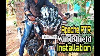 Apache Rtr 160 180 Windshield Installation Youtube