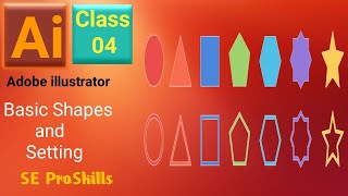 Adobe Illustrator Training - Class 04. Basic Shapes and Settings.in Urdu and Hindi Wealth