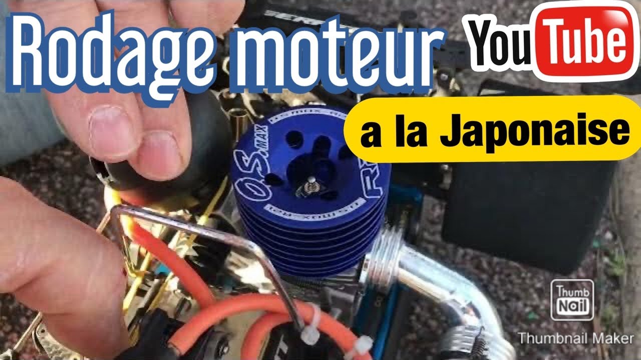 🔴 RODAGE MOTEUR TECHNIQUE DITE « A LA JAPONAISE » OS MAX R21 3,5 CC ...