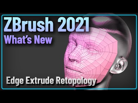 035 ZBrush 2021 ZModeler Edge Extrude Retopology Techniques