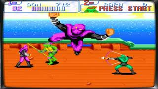 Turtles in Time, throwing enemies at the camera