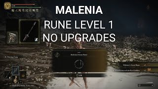 Malenia RL1 +0 (Level 1, No Weapon Upgrades) - Great Katana - Elden Ring