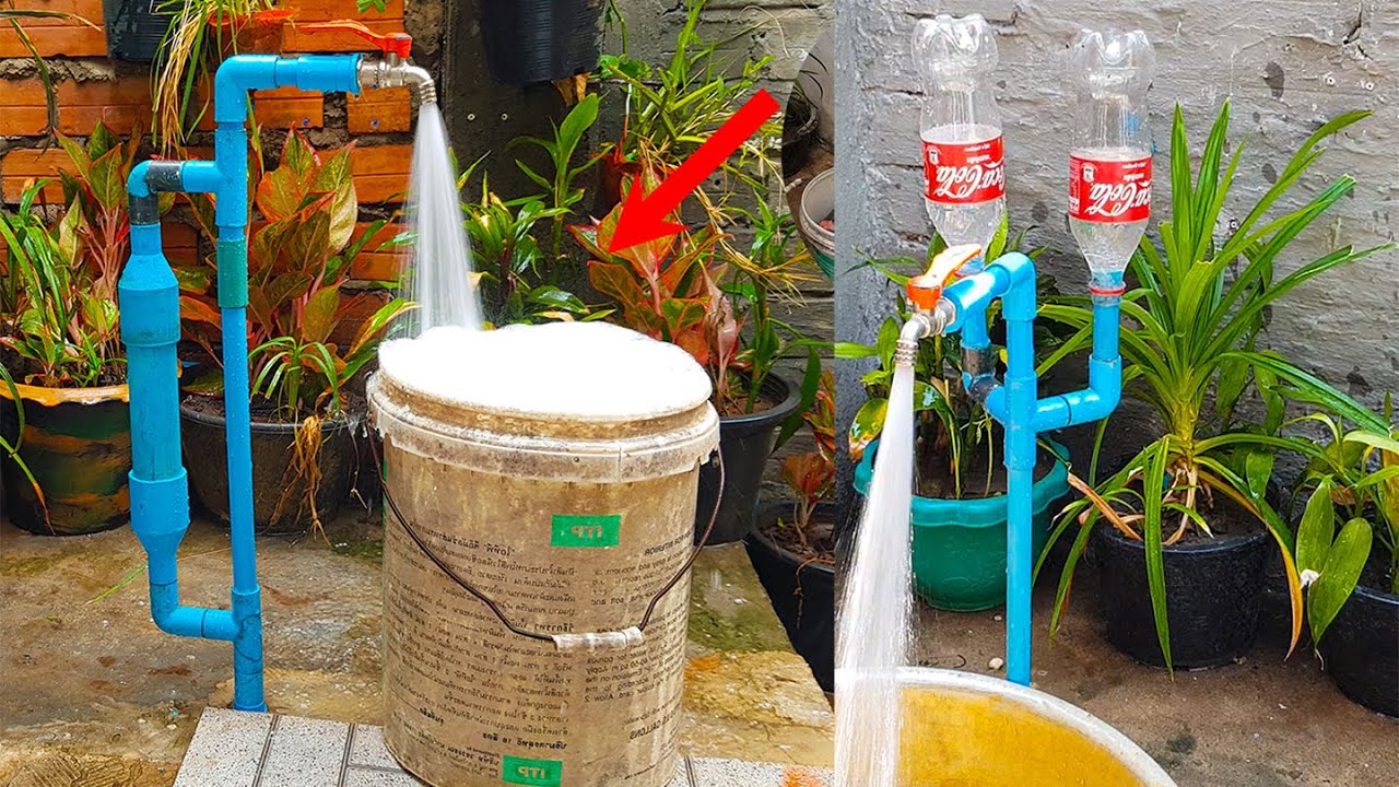 Amazing technique to fix PVC pipe faucet low water pressure at home ...