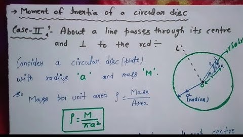 lec-7moment of inertia of a disc about a line through its centre proof || mechanic with Msc math