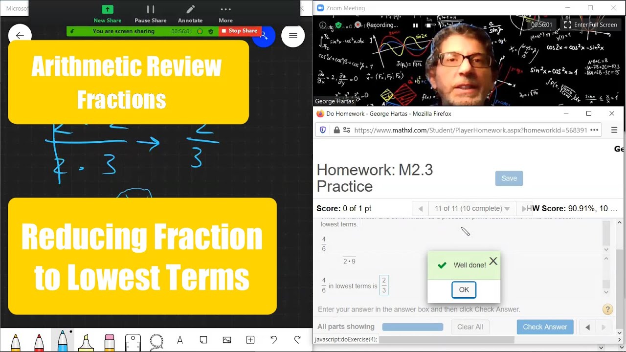 Reduce Fraction to Lowest Terms - YouTube