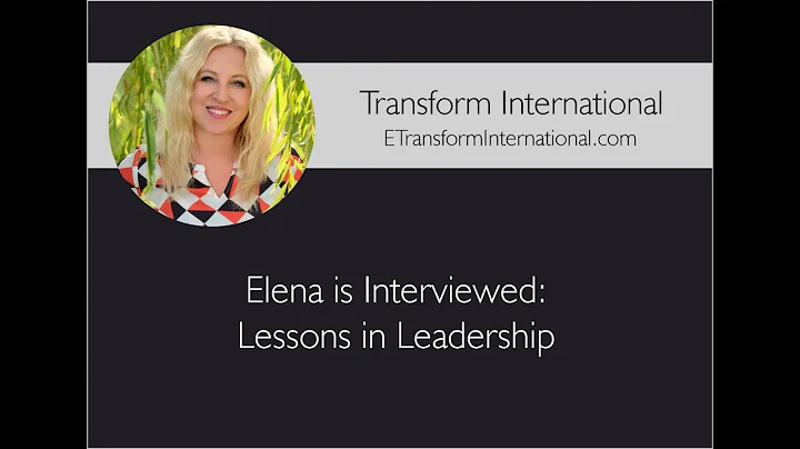 Elena is Interviewed: Lessons in Leadership with Elena Rahrig