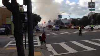 Massive Gas Line Explosion at Geary and Parker, San Francisco