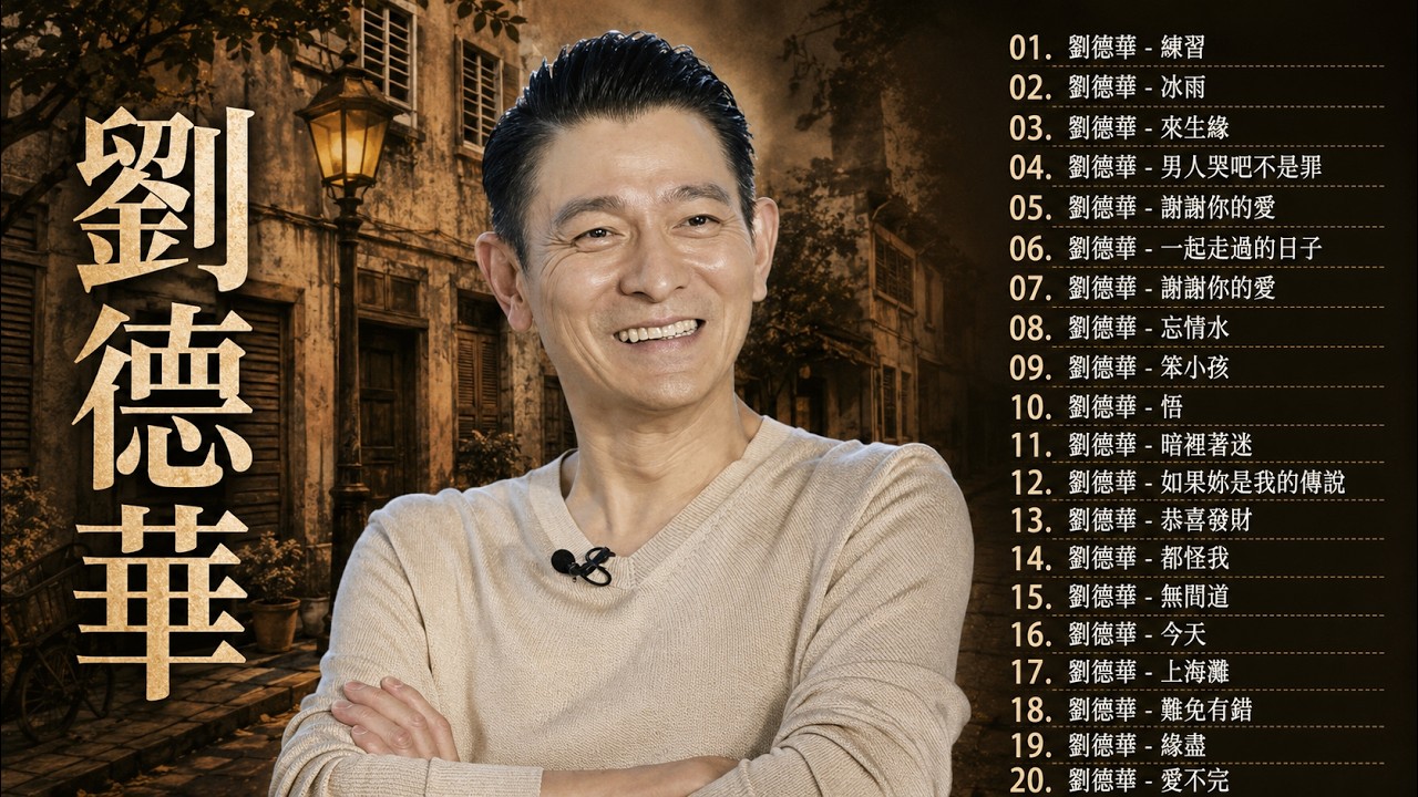 【劉德華 Andy Lau】20首越聽越心痛的經典情歌|80年代90年代回憶金曲合集《忘情水・天意・來生緣・練習・一起走過的日子》