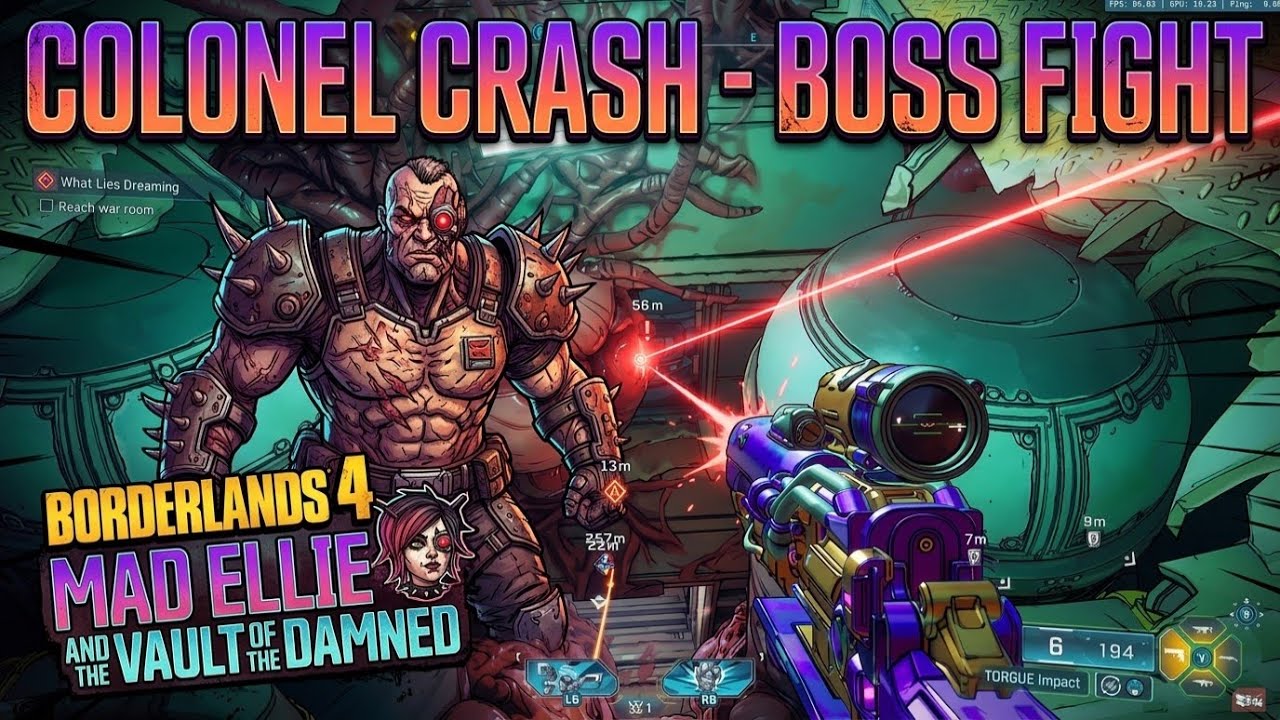 Video Thumbnail for Colonel Crash - Boss Fight | Borderlands 4: Mad Ellie and the Vault of the Damned | As Rafa
