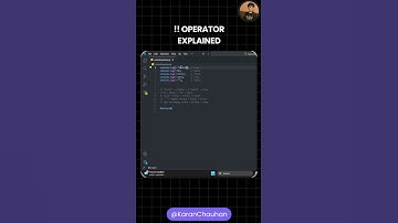 🤯 JS!! Operator (Convert to Boolean Fast!)