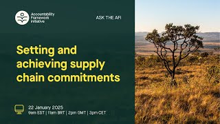 Ask the AFi: Setting and achieving supply chain commitments