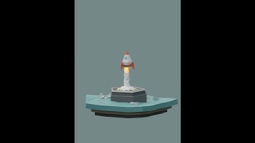 Low Poly Rocket Launch