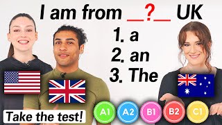 English Level Test That People Can't Pass Around The World (American, British, Australian)